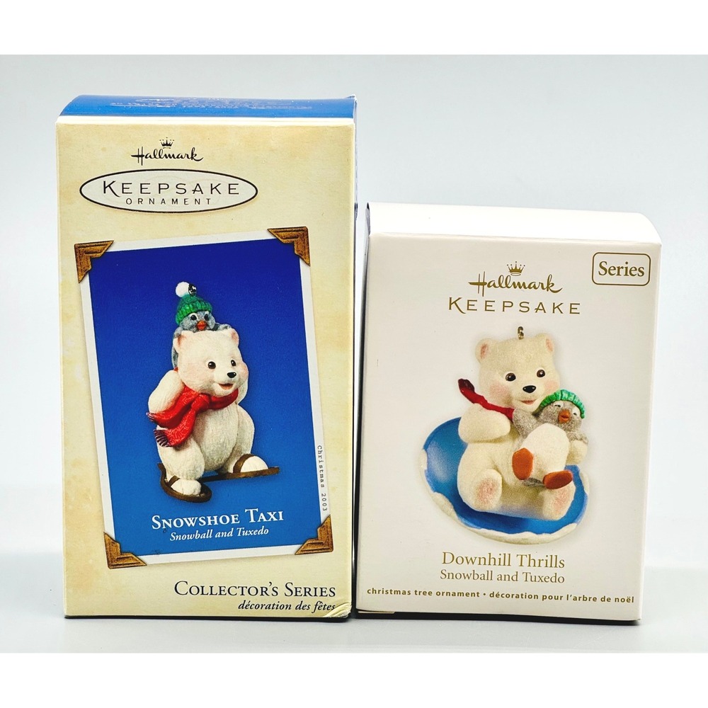 Hallmark‎ Keepsake Snowshoe and Tuxedo Taxi Downhill Thrills Penguin Polar Bear